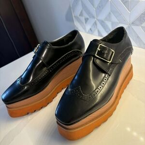 Stella McCartney Black and Tan Platform Shoes